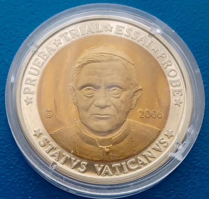 10 Euro Vaticaan, Paus Benedictus XVI - Probe 2006, Postzegels en Munten, Penningen en Medailles, Overige materialen, Buitenland