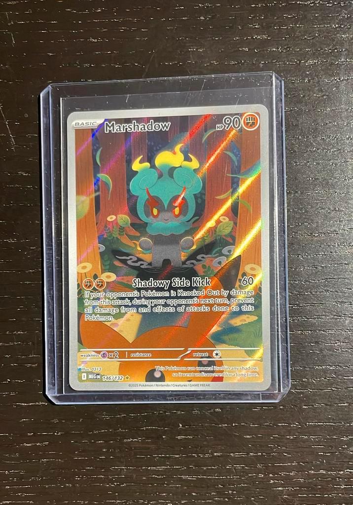Pokemon Marshadow Mega Evolution, Hobby en Vrije tijd, Verzamelkaartspellen | Pokémon, Zo goed als nieuw, Ophalen of Verzenden