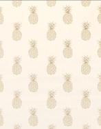 3 rollen Laura Ashley behang Pineapple, Huis en Inrichting, Ophalen of Verzenden, 10 tot 25 m², Beige, Ananas