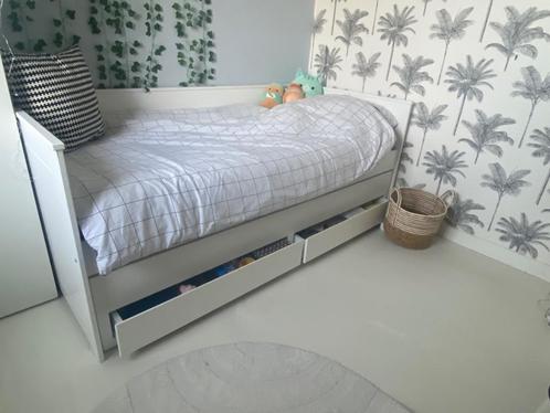 Bedbank met extra slaap- en opberglades +  auping Spiraal, Huis en Inrichting, Slaapkamer | Bedden, Nieuw, Eenpersoons, 90 cm