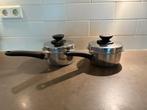 2 Fissler pannen met stoom uitlatende deksel, Gebruikt, Inductieplaat, NVT, Ophalen of Verzenden