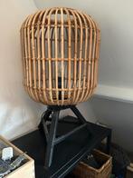 Grote rieten lamp, Huis en Inrichting, Lampen | Tafellampen, Ophalen, Zo goed als nieuw, Minder dan 50 cm