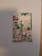 Oude kinderkaart. Scouting Wassen met emmer water, hond, Verzenden, Voor 1920, Gelopen, Kinderen
