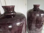 2 bordeauxrode vazen van steen, Ophalen, Steen, Overige kleuren, Zo goed als nieuw