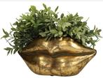 Plantenbak Vaas Gouden Mond Gouden Lippen Nieuw, Nieuw, Ophalen of Verzenden, Minder dan 25 cm, Aardewerk
