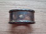 Antiek vintage oude servetring met initialen E, Ophalen of Verzenden