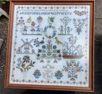 Merklap sampler Mustertuch traditionale Hollandse motieven, Ophalen of Verzenden
