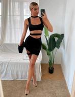 Nieuwe zwarte sexy jurk met uitsparingen maat xs en s, On-line, Zwart, Nieuw, On-line