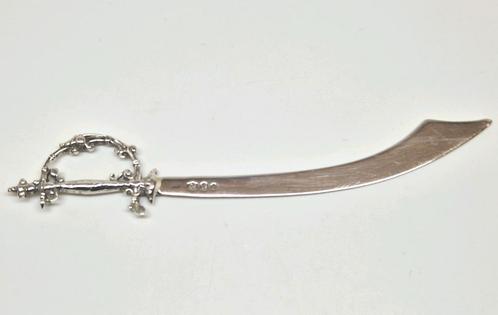 Zilveren brievenopener miniatuurzwaard, Schoonhoven 1956., Antiek en Kunst, Antiek | Goud en Zilver, Zilver, Ophalen of Verzenden