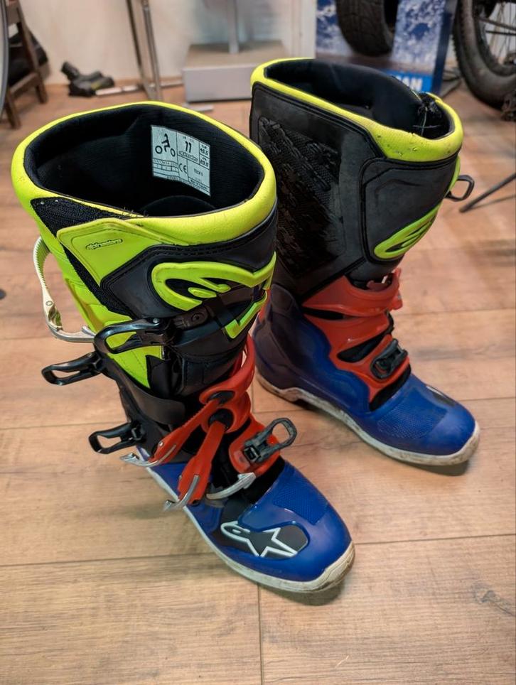 Alpinestars Tech 5 Cross laarzen Motorcross 45, Motoren, Kleding | Motorkleding, Laarzen, Heren, Tweedehands, Ophalen of Verzenden