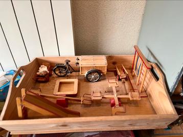 Miniatuur speeltuintje voor poppenhuis – alles van hout beschikbaar voor biedingen