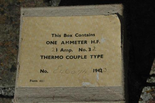 Thermo Couple Ammeter H.F. 2 amp No 2 1943, Telecommunicatie, Zenders en Ontvangers, Zo goed als nieuw, Zender en Ontvanger, Ophalen of Verzenden