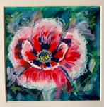 ‘Wilde klaproos’, ingelijst, Antiek en Kunst, Ophalen of Verzenden