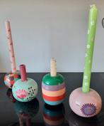 RICE DK Kaarsenhouders - Vrolijke Set van 4, Gebruikt, Ophalen of Verzenden, Kandelaar, Minder dan 25 cm