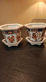 2 vintage Japanse toyo potjes, in de bekende Imaristijl, Antiek en Kunst, Ophalen of Verzenden