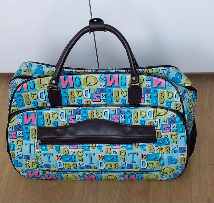 Reistas / Weekendtas met Trekstang en Wieltjes, Sieraden, Tassen en Uiterlijk, Tassen | Reistassen en Weekendtassen, Gebruikt