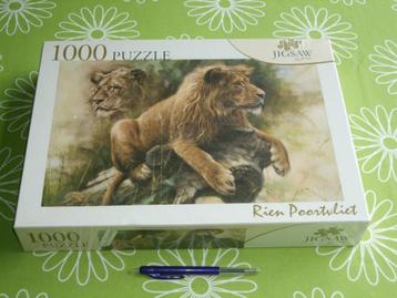Nieuw in seal: Leeuw - Rien Poortvliet puzzel - 1000 stukjes beschikbaar voor biedingen