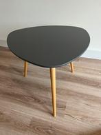 Bijzettafeltje, antraciet, Huis en Inrichting, Tafels | Bijzettafels, Minder dan 55 cm, Gebruikt, Rond, Hout