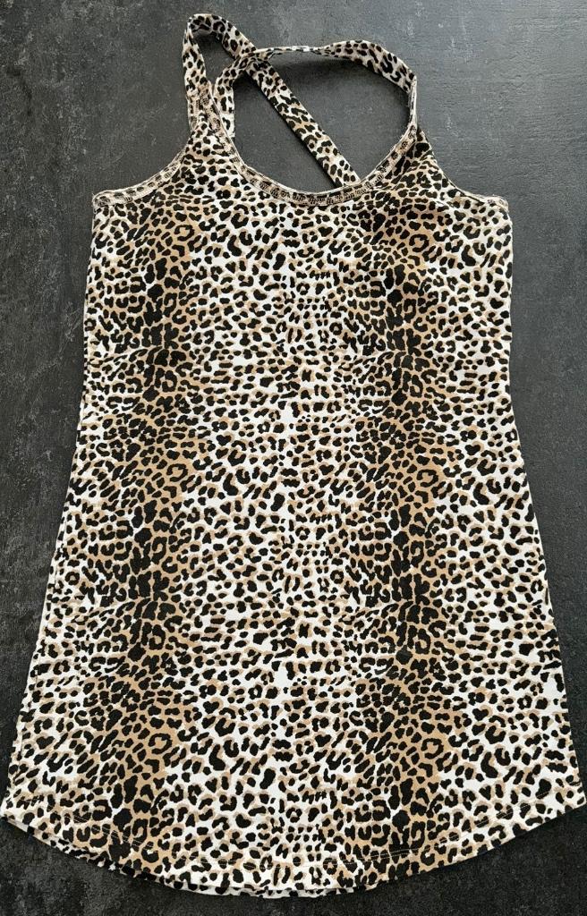 10days kruisband top / wrapper Leopard maat 2 medium lengte, Kleding | Dames, Tops, Zo goed als nieuw, Maat 38/40 (M), Bruin, Zonder mouw