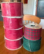 7 cm breed vintage kerstlint 6x, Ophalen of Verzenden, Zo goed als nieuw