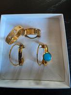 IXXXI goudkleurige set mt 20,5/21, Sieraden, Tassen en Uiterlijk, Ringen, Overige materialen, 20 of groter, Ophalen of Verzenden