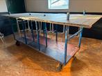 Bartafel op wielen, Ophalen, Gebruikt
