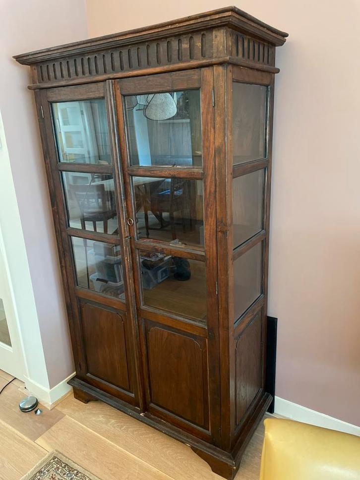 Teak Vitrinekast - Tijdloos & Stijlvol!, Huis en Inrichting, Kasten | Boekenkasten, Gebruikt, 100 tot 150 cm, 150 tot 200 cm, 25 tot 50 cm