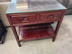 Sidetable, buffetkast, bureau en stoel van mahoniehout., Ophalen, Gebruikt, Overige houtsoorten, 25 tot 50 cm