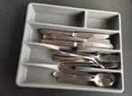 Complete 18-delig RVS bestek bestekla, extra keukenspullen, Ophalen of Verzenden, Zo goed als nieuw, Rvs of Chroom, Vaatwasserbestendig