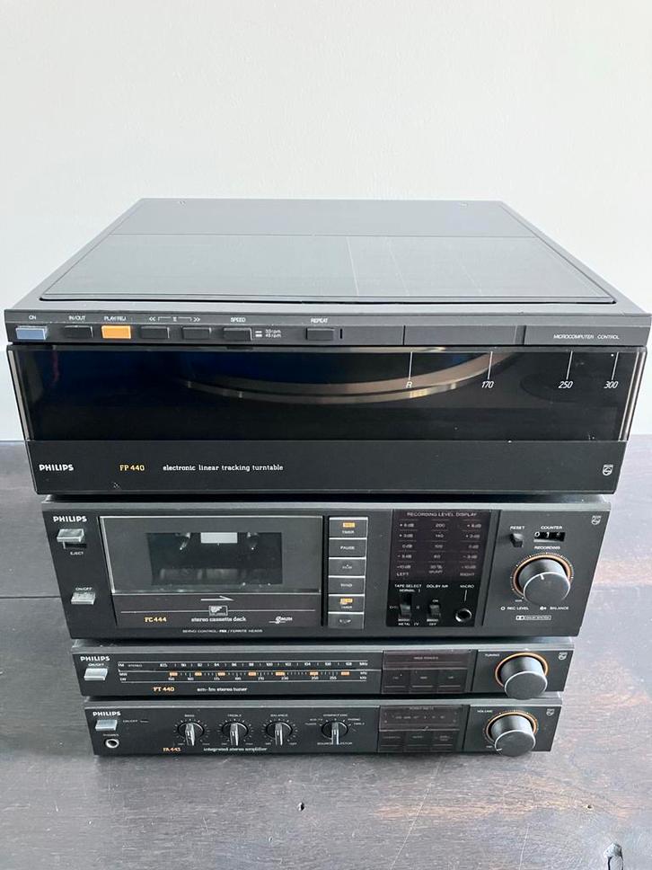 Philips Stereo Set - Platenspeler, Cassette, Tuner, Amp, Audio, Tv en Foto, Stereo-sets, Gebruikt, Cassettedeck, Philips, Losse componenten