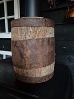 Mooie, zware dichte houte ton, Huis en Inrichting, Woonaccessoires | Kandelaars en Kaarsen, Ophalen, Zo goed als nieuw, Hout, Minder dan 25 cm