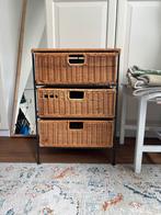 rieten ladekast, Huis en Inrichting, Kasten | Ladekasten, Ophalen, Gebruikt, 50 tot 100 cm, 3 of 4 laden