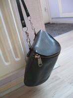 Apart zwart leren schoudertasje retro vintage, Ophalen of Verzenden, Zo goed als nieuw, Zwart, Schoudertasje