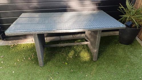 Tuintafel met glasplaat, Tuin en Terras, Tuintafels, Nieuw, Rechthoekig, Aluminium, Ophalen of Verzenden