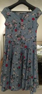 Swing jurk 50/60er jaren, Kleding | Dames, Blauw, Maat 46/48 (XL) of groter, Ophalen of Verzenden, Onder de knie