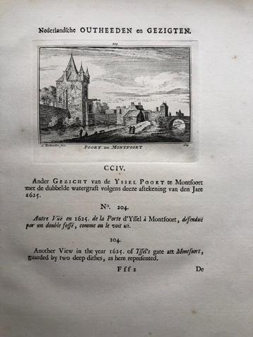 204 / Montfoort de Poort Kopergravure 1732 beschikbaar voor biedingen