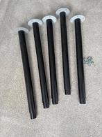 Ikea Olov 5 zwarte verstelbare tafelpoten, Tafelpoot, Minder dan 50 cm, 50 tot 100 cm, Rond