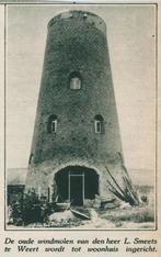Weert molen Smeets wordt woning knipsel 1932 Limburg, Gebruikt, Ophalen of Verzenden, Gebouw, Voor 1940