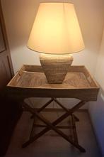 2 opklapbare buttertray sidetable style Birma flamant., Huis en Inrichting, Lampen | Tafellampen, Ophalen of Verzenden, Minder dan 50 cm