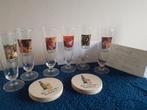 6 Heineken bierglazen + bierviltjes + certificaat NIEUW, Verzamelen, Verzenden, Nieuw, Glas of Glazen, Heineken