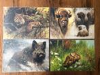 Acht Rien Poortvliet wilde dieren platen 30 x 42 cm, Minder dan 50 cm, Tekening, Ophalen of Verzenden, Zo goed als nieuw