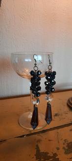 Antieke lampwork oorbellen  met Swarovski  kristal, Ophalen of Verzenden, Overige materialen, Oorbellen