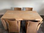 Eettafel met stoelen, Huis en Inrichting, Complete eetkamers, 4 tot 6 stoelen, Zo goed als nieuw, Ophalen