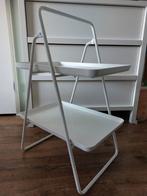 Witte bijzettafel/trolley, Metaal of Aluminium, 55 tot 75 cm, Zo goed als nieuw, Modern,  brocante,  vintage,  industrieel....