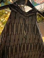 M&S Mode Zwarte Top Maat 46/48 zwart zilver, Kleding | Dames, Tops, Zwart, Maat 46/48 (XL) of groter, Ophalen of Verzenden, Zo goed als nieuw