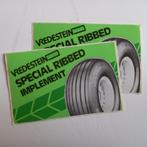 Twee oude stickers.  Vredestein banden.  Special Ribbed., Verzamelen, Ophalen of Verzenden, Zo goed als nieuw, Overige typen