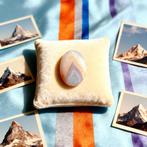 Natuurlijke Suleimani Agaat Cabochon - Bergmotief, Ophalen of Verzenden, Nieuw