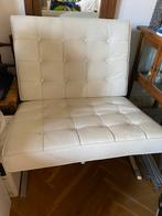 Barcelona wit ecru design chair stoel, Ophalen, Overige materialen, Gebruikt, Minder dan 75 cm