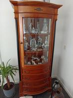 Mahonie Vitrinekast met Lades, Huis en Inrichting, Kasten | Dressoirs, Antiek, Gebruikt, Glas, 25 tot 50 cm