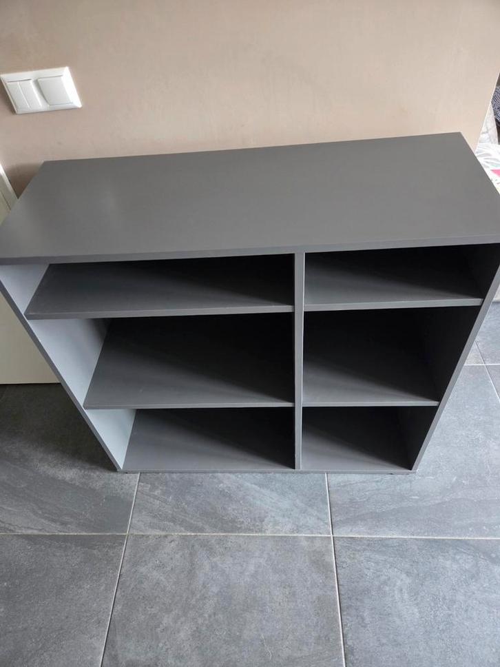 VIHALS
Stellingkast 4 planken, donkergrijs, 95x37x90 cm, Huis en Inrichting, Kasten | Wandmeubels, Zo goed als nieuw, Minder dan 100 cm
